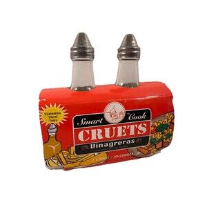Cruets Smart Cool Vinagreras Stainless Steel Top Set Of 2